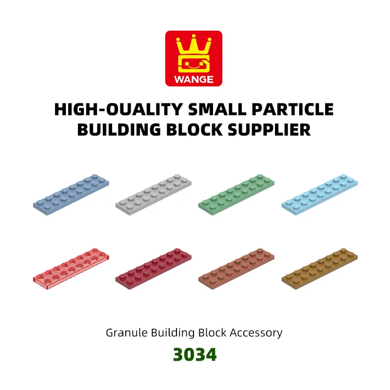 

WANGE 40Pcs/Lot 3034 Short 2×8 holes Block Moc Color Accessories Compatible with Brick DIY Children's Toy Assembly Gift Box