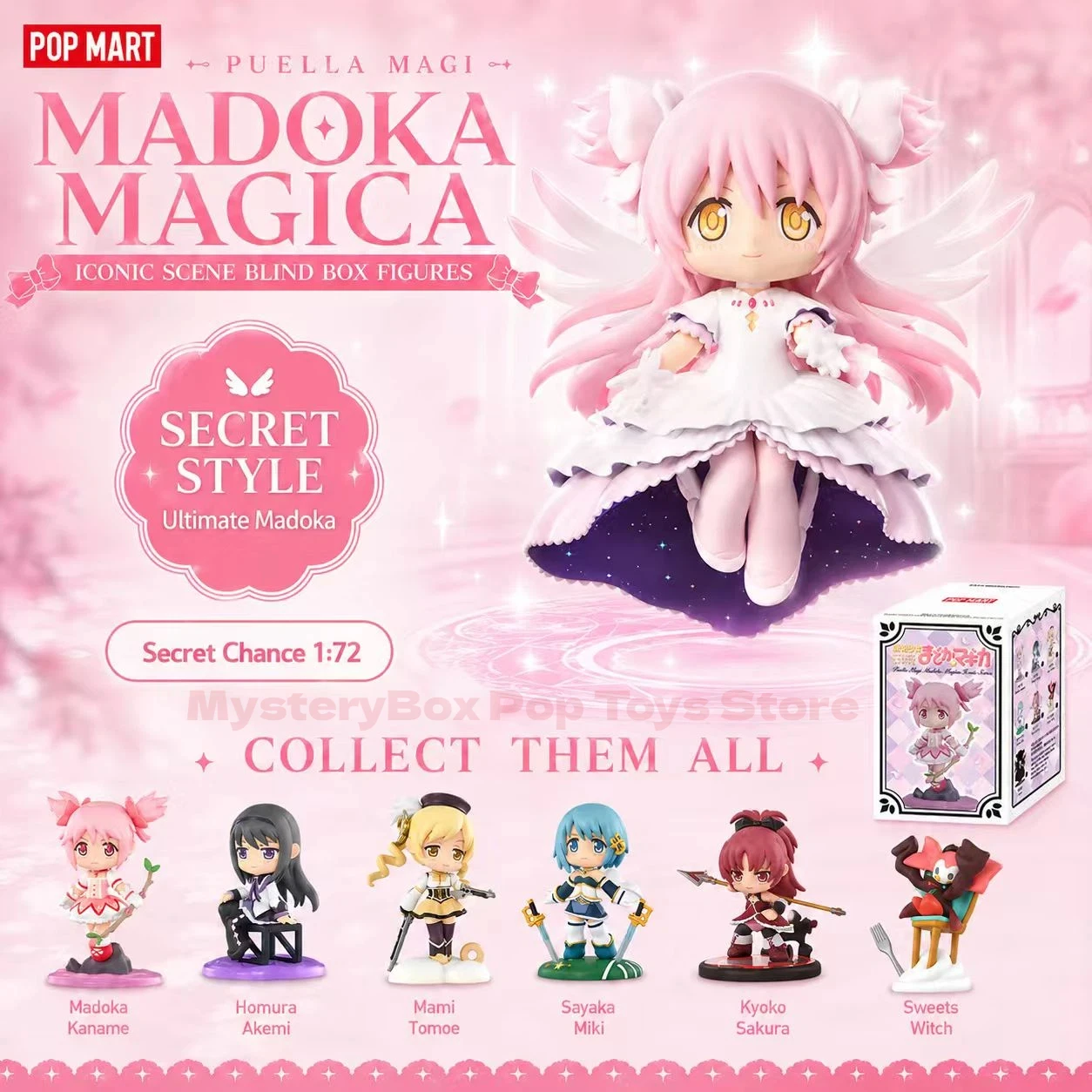 

New Genuine POPMART Puella Magi Madoka Magica Famous Scenes Series Blind Box Figurines Surprise Box Mysterious Box Toys Doll