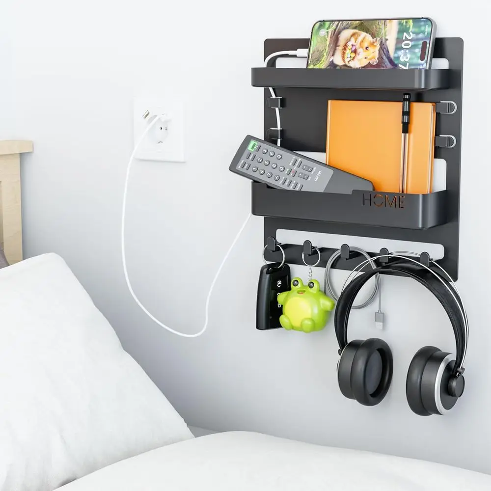

Прикроватная полка SuoXing, настенное крепление и настенная тумбочка для спальни, автофургона, общежития, прикроватный настенный органайзер для держателя телефона, настенное крепление