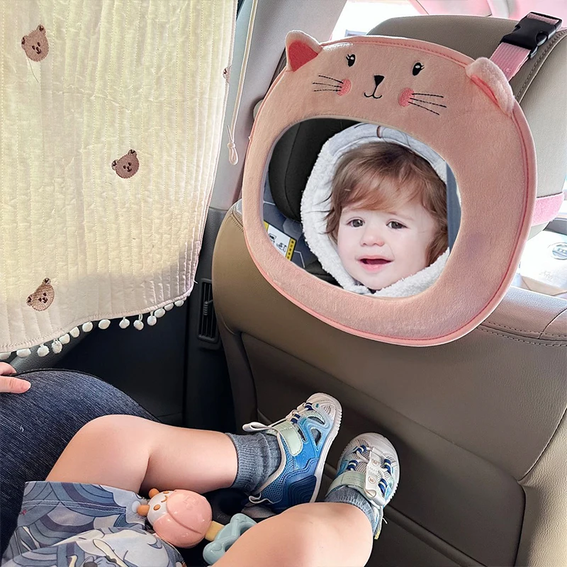 Instagram New Product Cartoon Owl Shark Pattern Car Rearview Mirror Reflector Children's Seat Observation Mirror