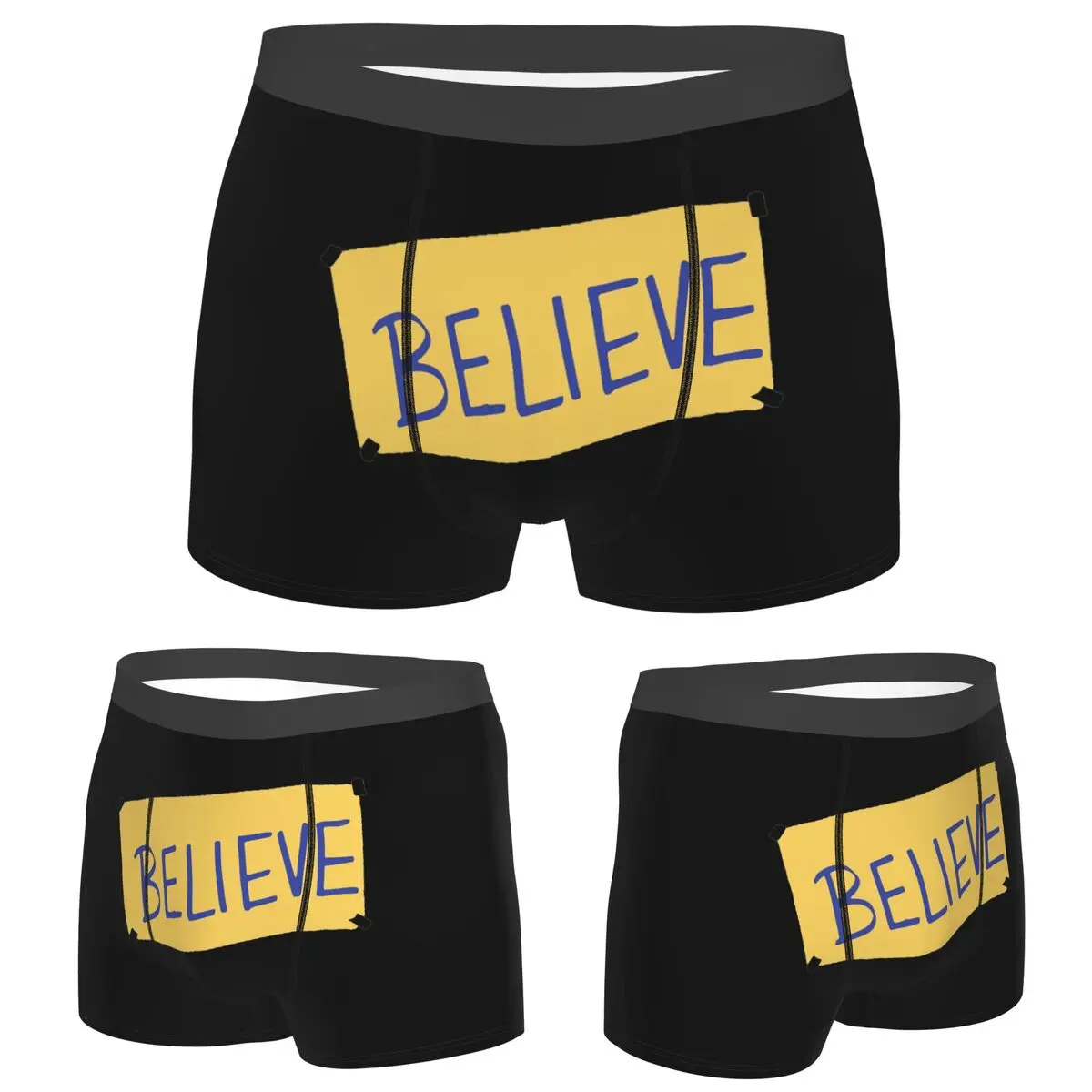 

Трусы-боксеры, шорты BELIEVE-TED, мужское дышащее нижнее белье для мужчин, подарок бойфренду