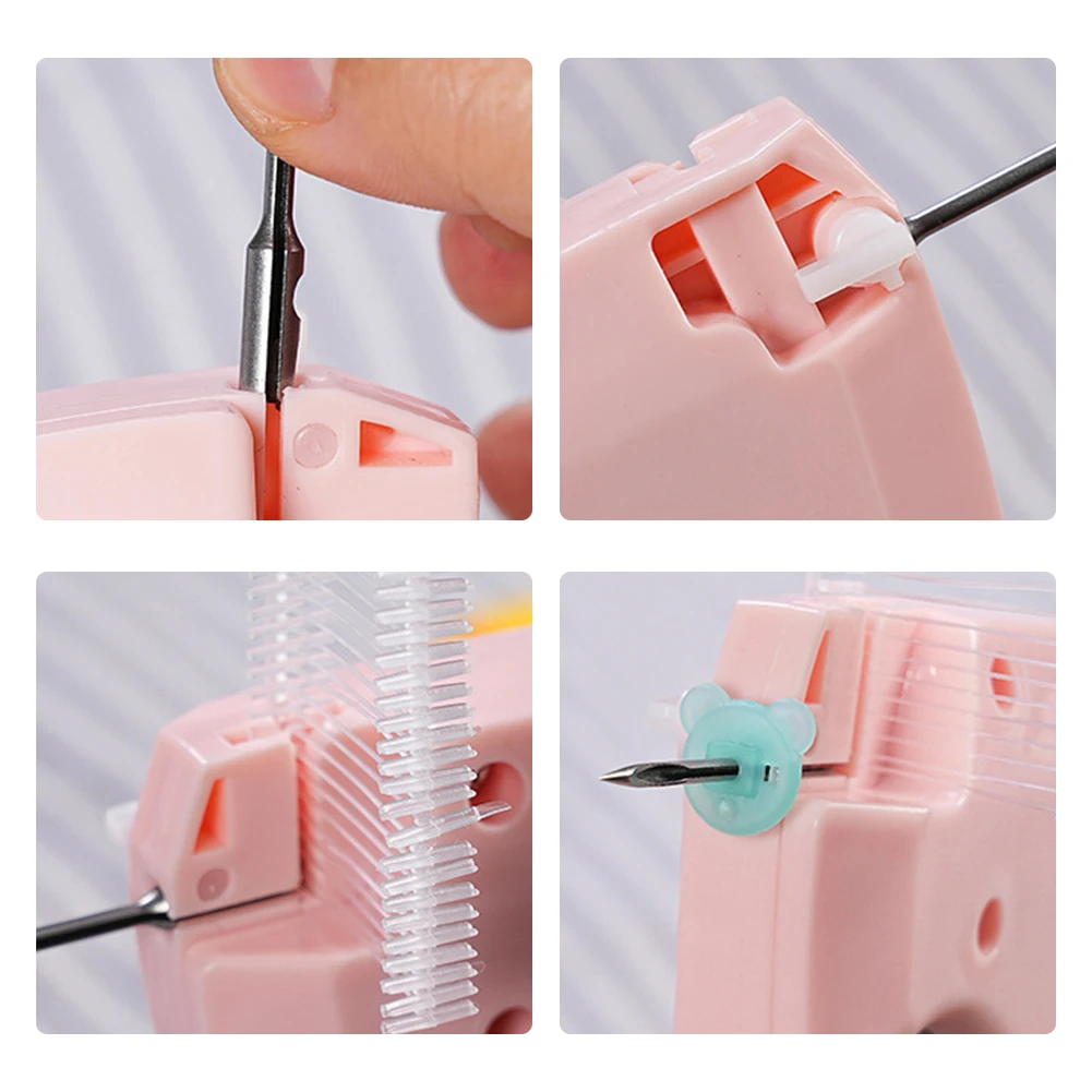 Micro Stitch Gun with 50/100 Bear Buckles Handheld Sewing Machine Portable Instant Button Garment Connector Garment Sewing Tool