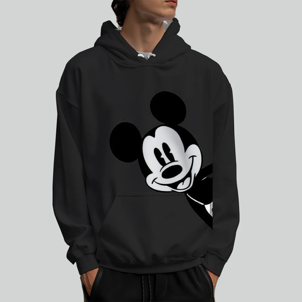 Mickey Mouse Men's Hoodie Disney Boys Girls Pullover 3D Printing Oversized Pullover MINISO Men's Hoodie Fashion Men's Clothing