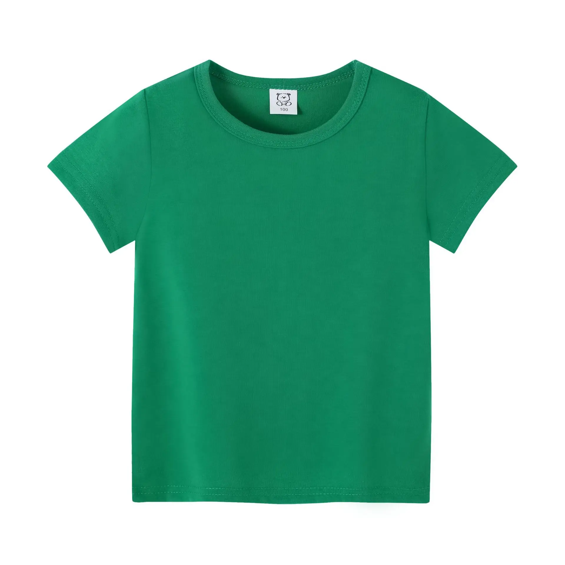 2-12 Jahre Sommer Kinder Kurzarm T-Shirt Baumwolle Babykleidung Jungen Mädchen Weißes Hemd Kinder Einfarbige T-Shirts Tops – Detail 9