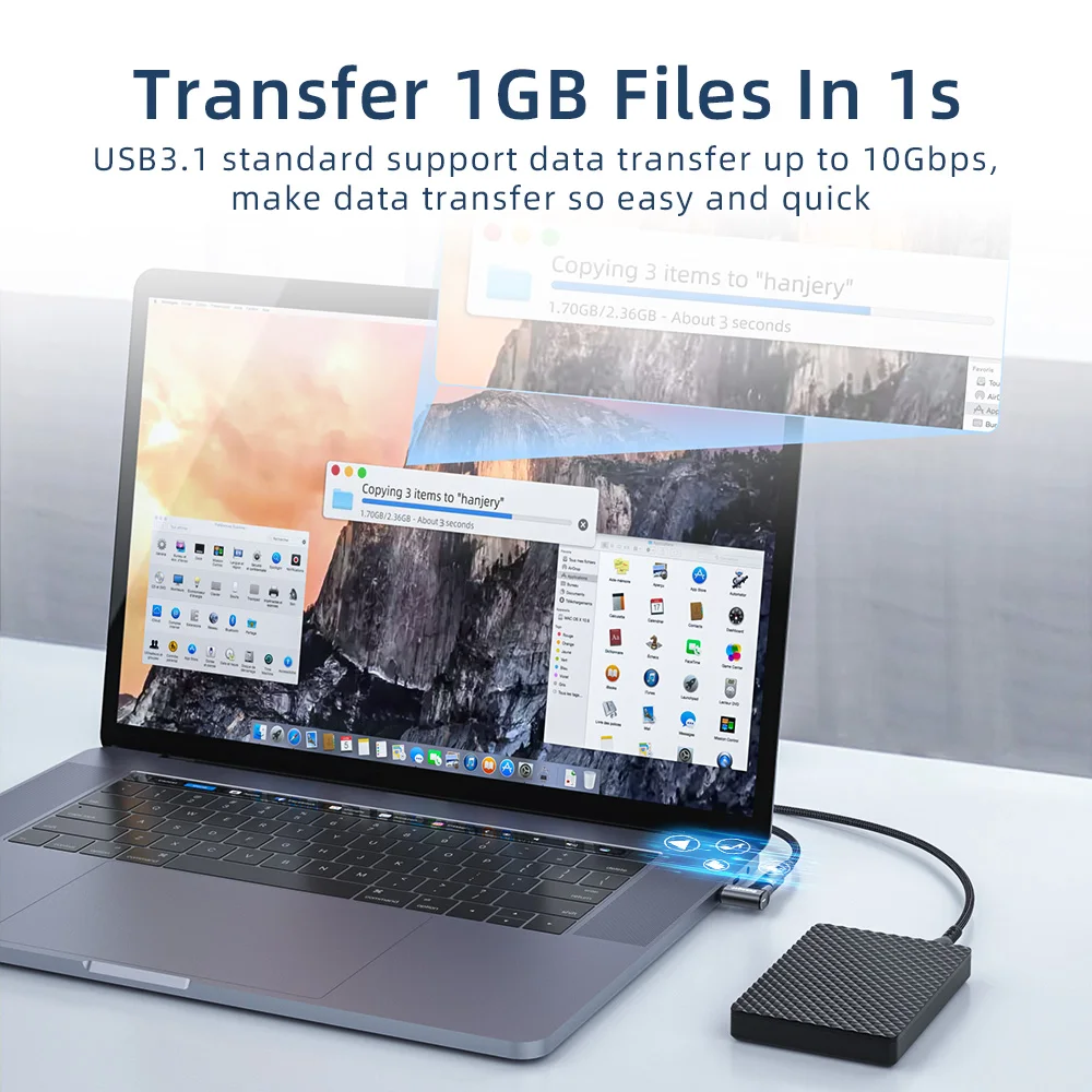 Essager 100W USB typ C magnetyczny Adapter USB 3.1 magnes USB C do type-c męski konwerter złącze dla iPad MacBook Pro Huawei PC — zdjęcie produktu 3