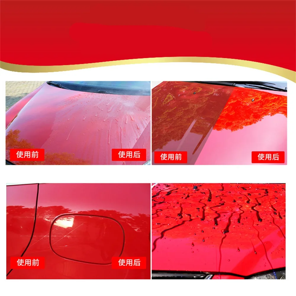 For Red Color Car Wax Crystal Plating Set Hard Auto Wax Paint Care Coating Tiny Scratch Repair Car Polisher With Sponge