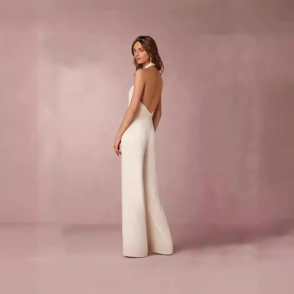 الربيع عارضة السراويل مثير Svel Ne شنقا بذلة قطعة واحدة دعوى طويلة مستقيم أنبوب البوليستر المرأة Faion