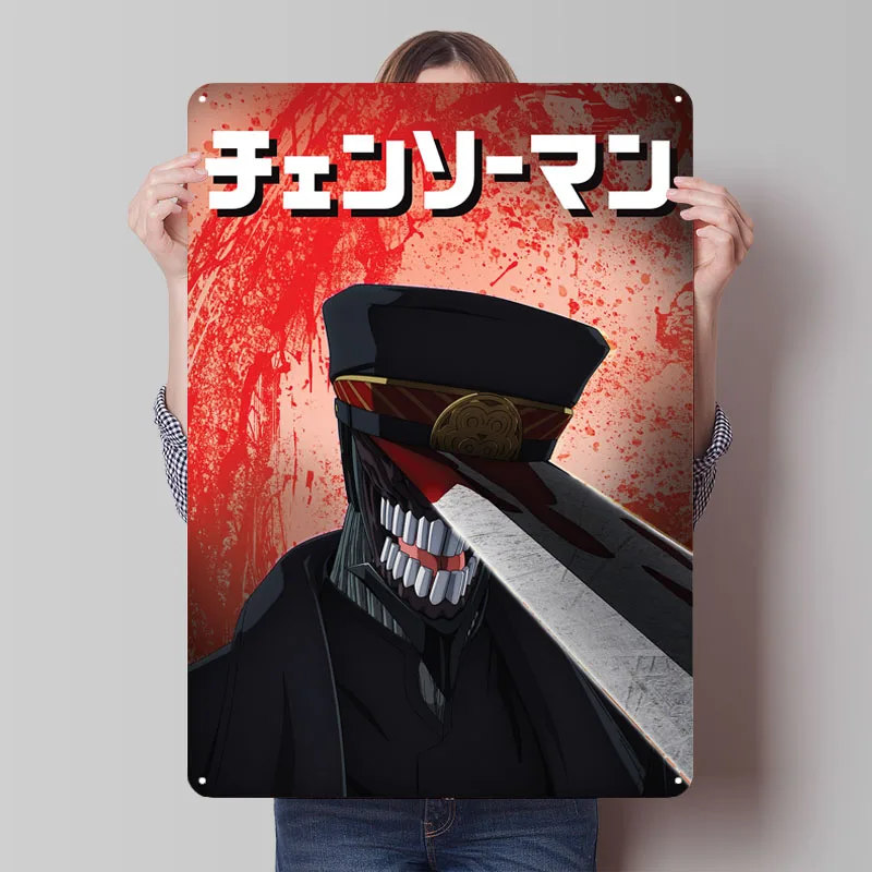 Katana Man Close Up Metal Signs Classic Movie Poster Custom Tin Sign for Wall Art Decoration Gamer Room Decoration Retro Decor