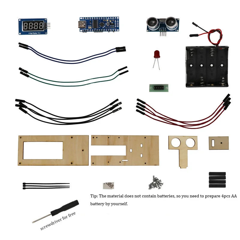Handmade DIY Ultrasonic Distance Sensing Instrument Arduino Programming Mixly Science Experimental