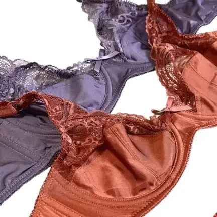 

KUCLUTultra-thin lingerie women large size bra panty set gathered lace breathable underwear bralette