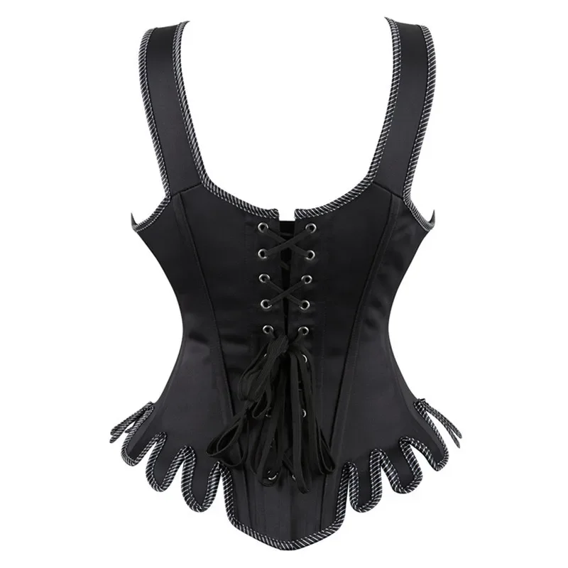 Vintage Steampunk Overbust Corset for Women Sexy Straps Bustier Top Gothic Clothes Punk Goth Bodice Halloween Costumes