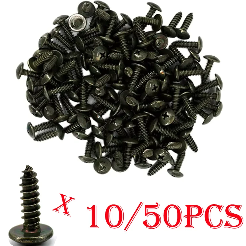 50Pcs Metal Self-tapping Screws High-quality Best-selling Universal Car Motorcycle Screw Fastener Clips Auto Accessories