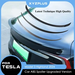 For New Tesla Model 3 Highland 2024 Car ABS Spoiler Carbon Fiber Original High-performance Exterior Model3 Accessories