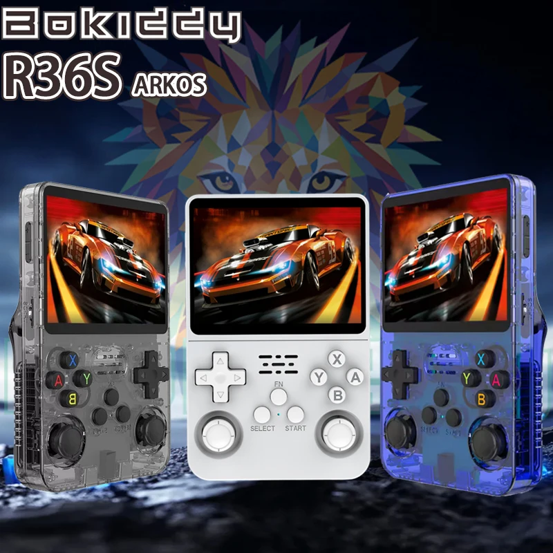 256GB 60K لعبة أصلية R36S ريترو وحدة تحكم بجهاز لعب محمول 3.5 ''IPS مفتوحة المصدر لينكس ARK OS المحمولة جيب لعبة لاعب 64G 128G #1