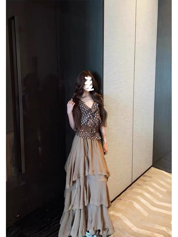 

Элегантная винтажная женская длинная юбка А-силуэта с завышенной талией, универсальная, для осени