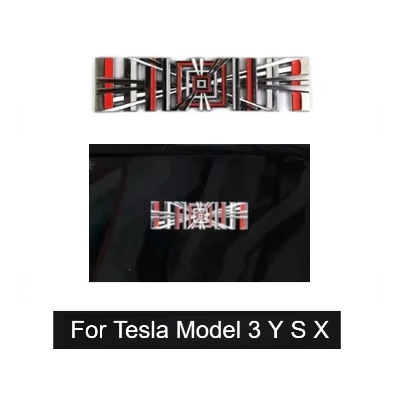 

Плед для Tesla Model 3 Y S X Хвостовая бирка Багажник 3D Логотип из цинкового сплава Этикетка автомобиля Эмблемы PLAID Значок Креативные декоративные наклейки