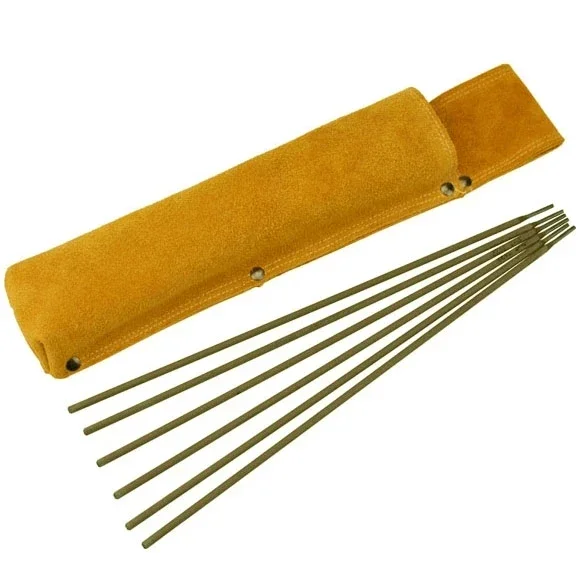 Imagem -03 - Anti-escaldante Welding Rod Tool Kit Suporte do Eletrodo Couro de Couro Cintura Bolsas Soldador Armazenamento Bolsa