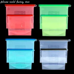 Silicone World Silicone Food Preservation Sealed Bag Reusable Fresh-keeping Bag Storage Bags Packaging Bag Kitchen Supplies