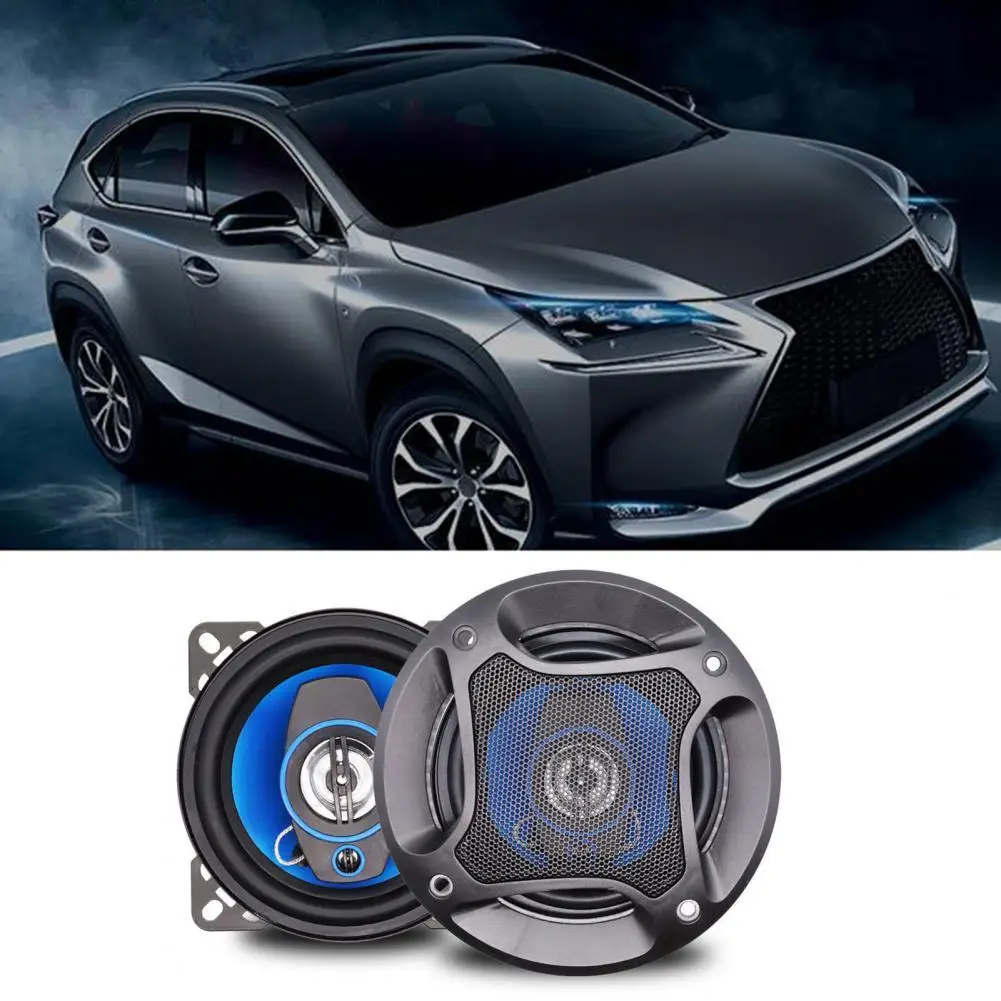 2Pcs Practical 4 Inch Car Stereo Coaxial Subwoofer Lightweight Car Subwoofer Nondestructive Installation Car Accessories