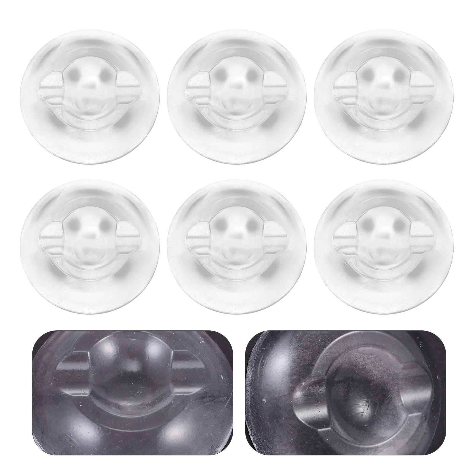 6Pcs Quiet Door Handle Bumper Transparent Crash Pads Wall Protector Pad Self Adhesive Door Knob Stopper Shock Absorbent