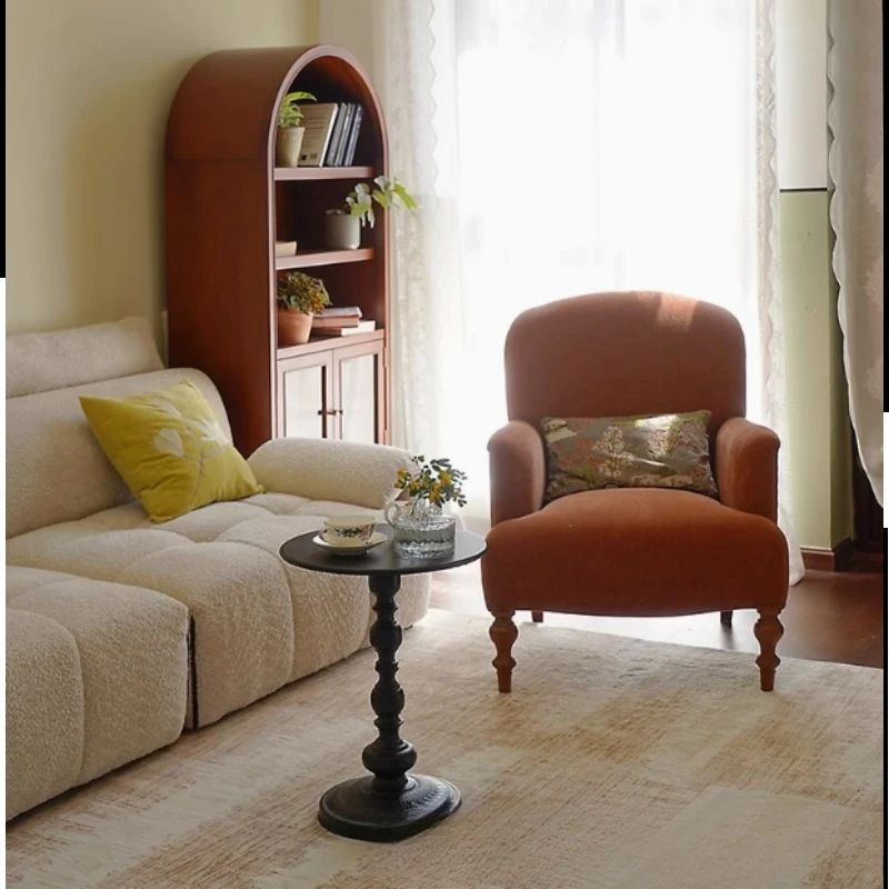 

French Retro Living Room Single Chair, Small Apartment American Leisure Chair