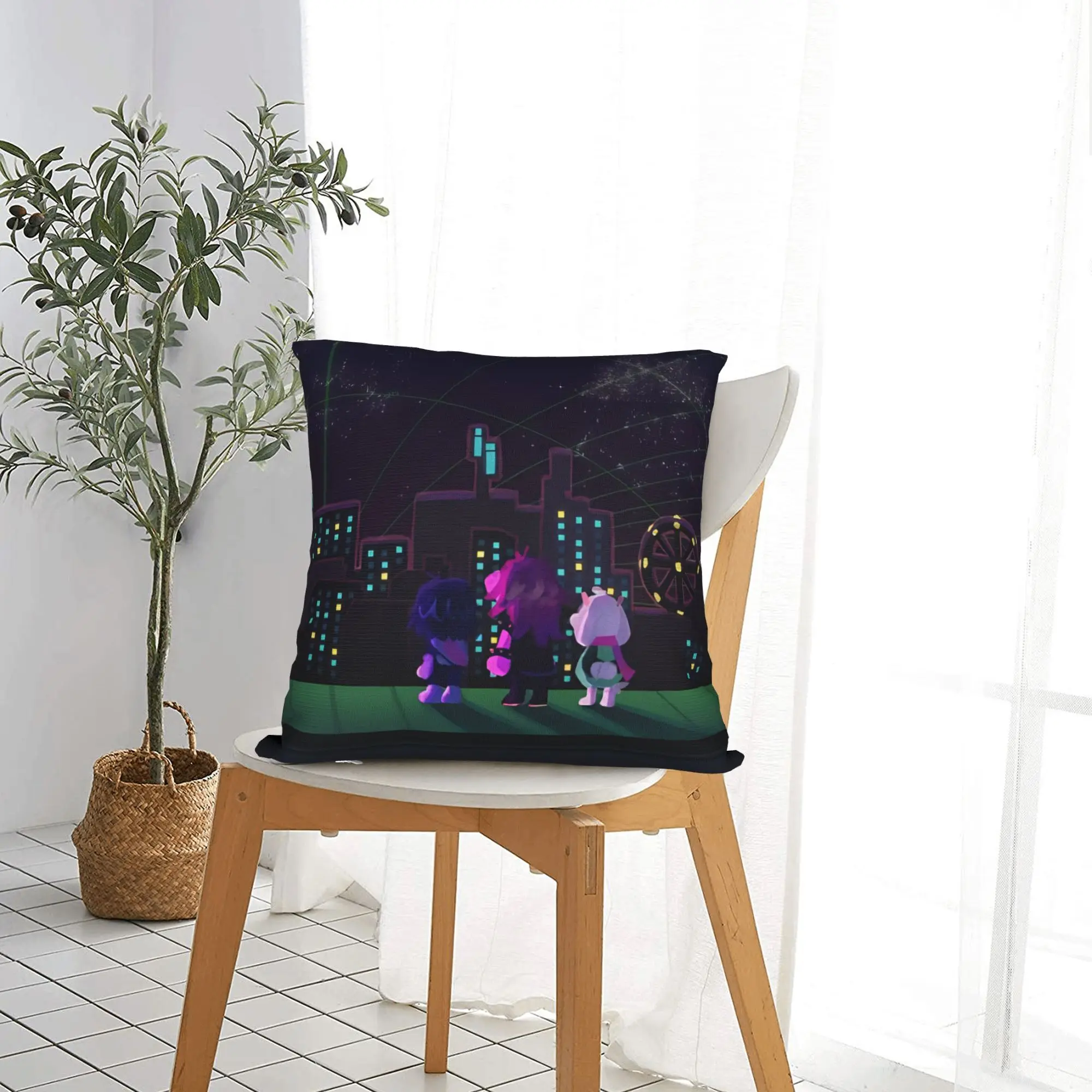 Deltarunes Kris Ralsei Susie Pillowcase Soft Cushion Cover Gift  Throw Pillow Case Cover Home Zippered