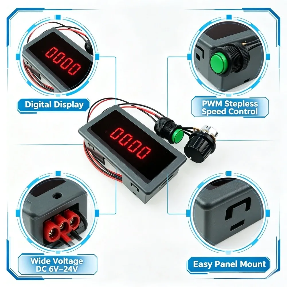 Digital For pwm Motor Velocity Controller Supporting Input Voltage Range 6V to 30V and Providing Linear Response