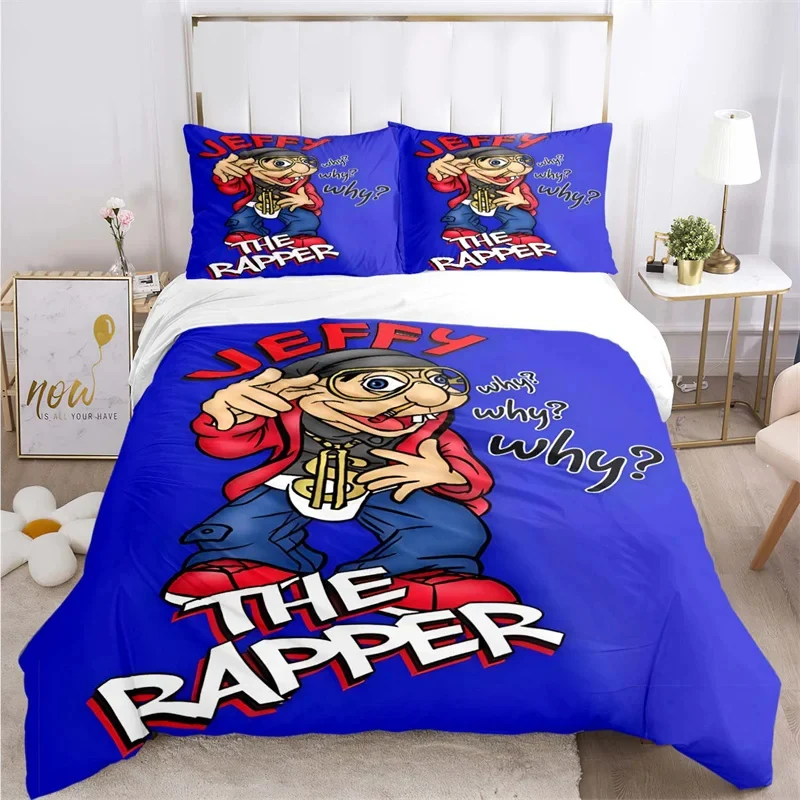 3D Print Cartoon SML Jeffy Bedding Set Boys Girls Twin Queen King Size Duvet Cover Pillowcase Bed boys Adult Bedroom