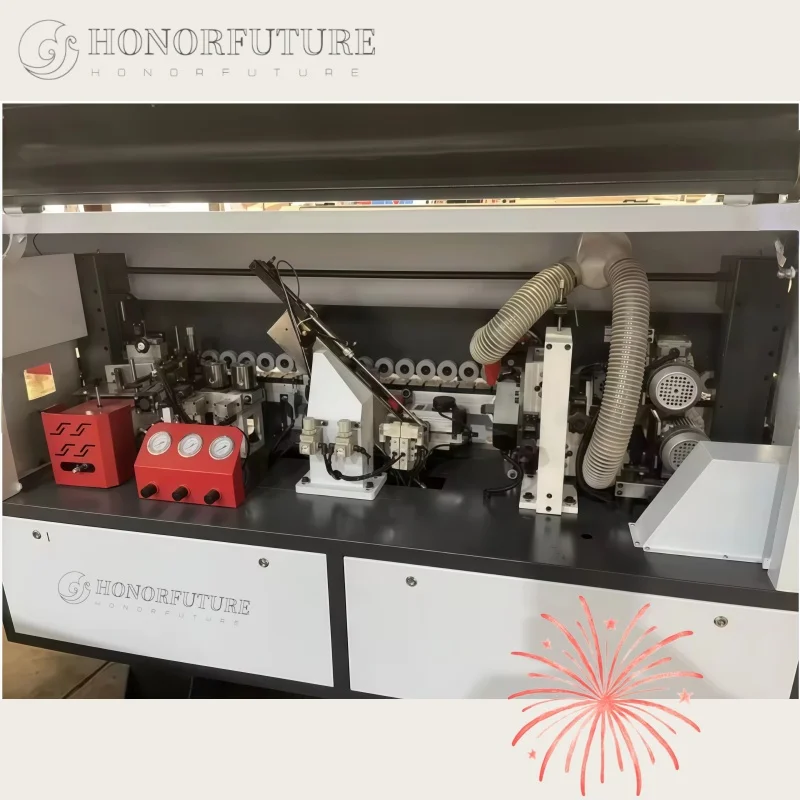Fast Speed Wood MDF PVC Strip Glue Edge Bander with Scraping Buffing Straight Line Automatic Edge Banding Machine High Quality