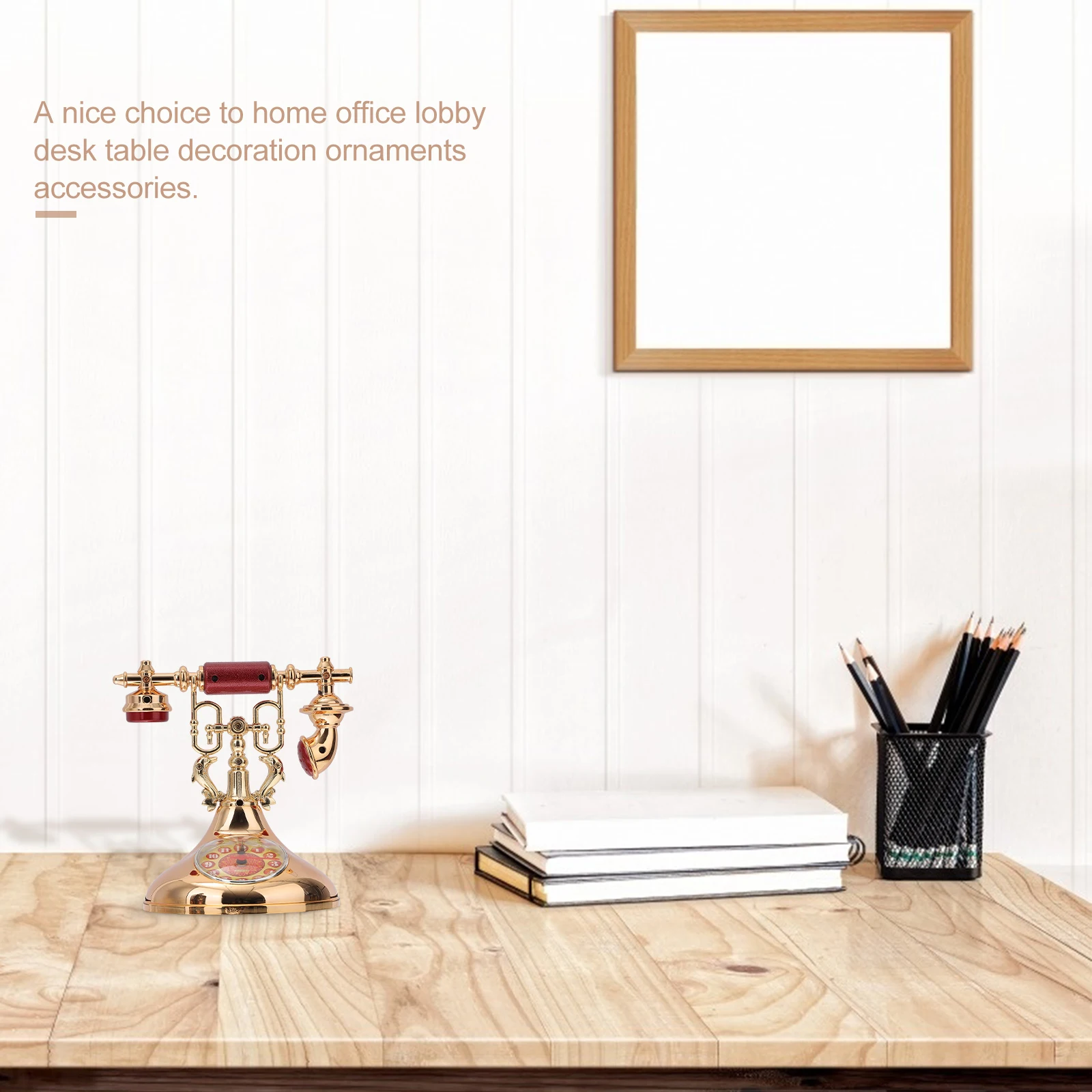 

Retro Telephone Ornament Desktop Home Bedside Decorative European Style Unique Home Adornment Telephone Shaped