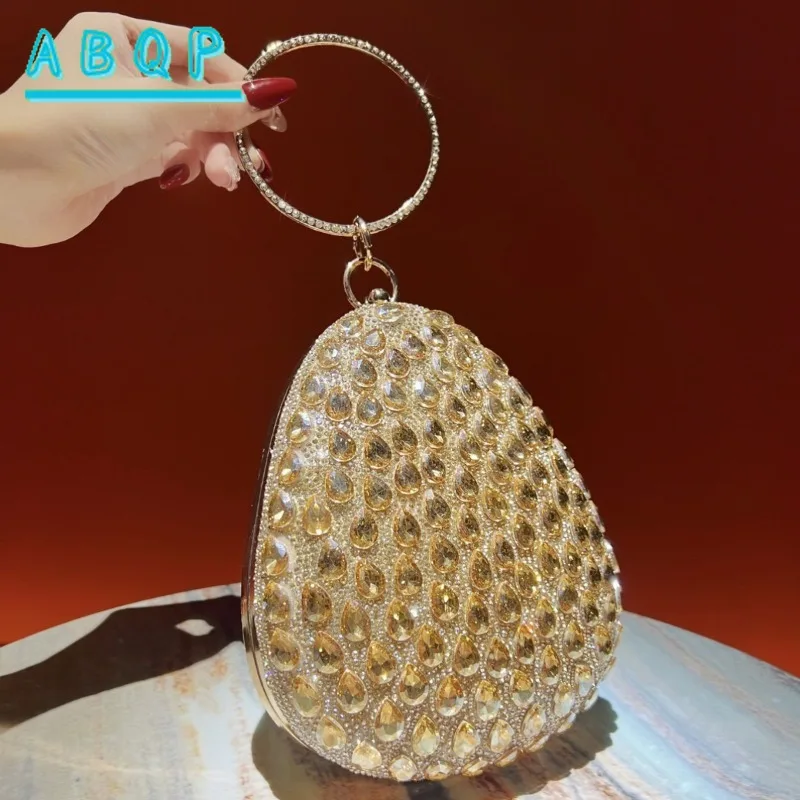 ABQP NEW Evening Clutch Luxury Brand Fashion Personalized Dinner Party Clutch Diamond Sparkling Women's Shoulder Crossbody Bag