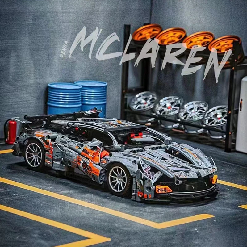 1142PCS Technical McLaren Sport Car Building Blocks with 2 Style Sticker High Speed Vehicle Assemble Bricks Toys Gifts For Adult