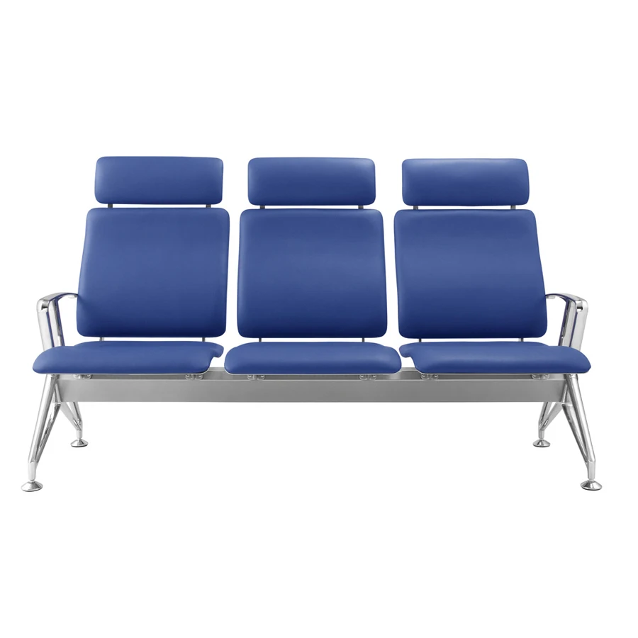 High Back 3 Seats Colorful Cushion Aluminium Hospital Waiting Chair Modern Hospital Bench Chairs for Sale