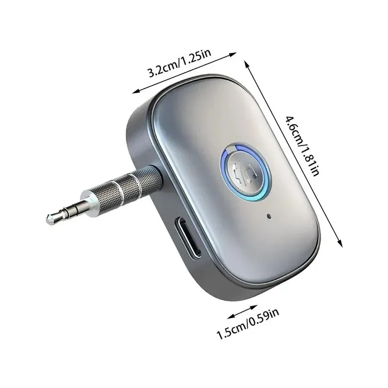 Автомобильный Bluetooth 5,3 AUX адаптер с шумоподавлением 3,5 мм разъем стерео беспроводной аудиоприемник с микрофоном для усилителя динамика