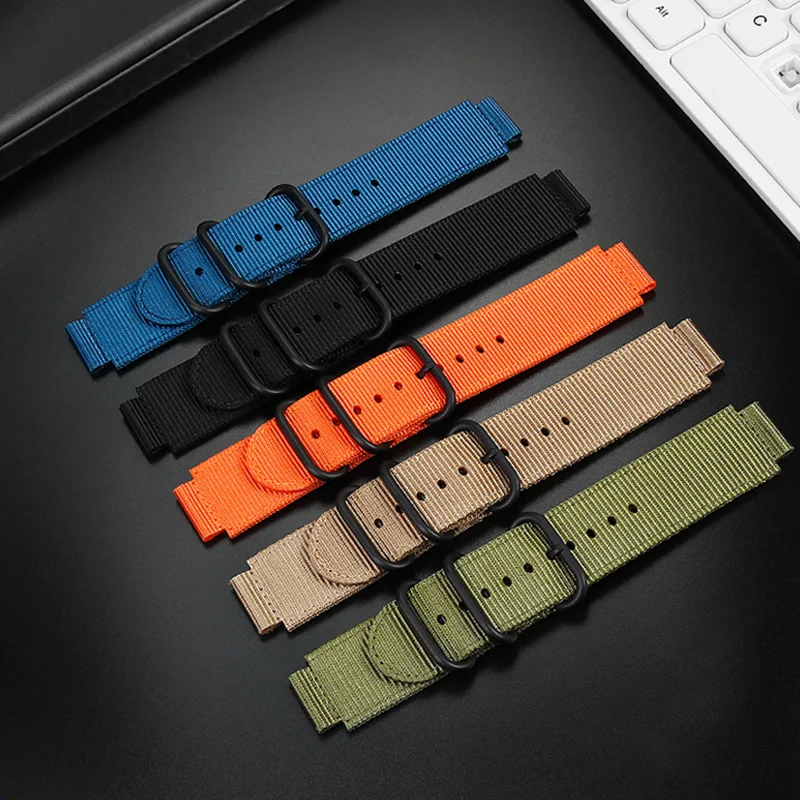 Convex Metal ring nylon Watchband For TIMEX Tidal T2N721 T2N720 TW2T76500 TW2T76300 Sport breathable Canvas Watch Strap 24*16mm