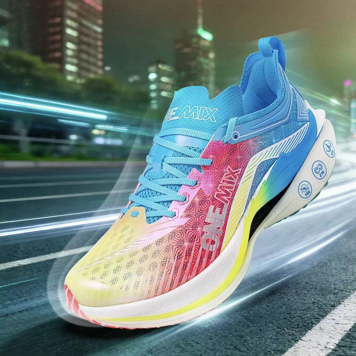 

Unisex Professional Racing Running Shoes Shock-Absorbing And Breathable Full-Length Carbon Plate Sports Shoes ONEMIX23606