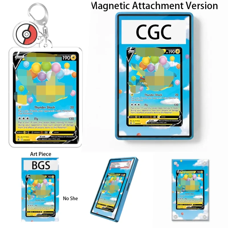 Étui de protection en acrylique recyclable pour porte-clés, idéal pour les fans d'art, des événements Pokémon, Lightning Mouse et de l'anime, cadeau pour les fans d'art.