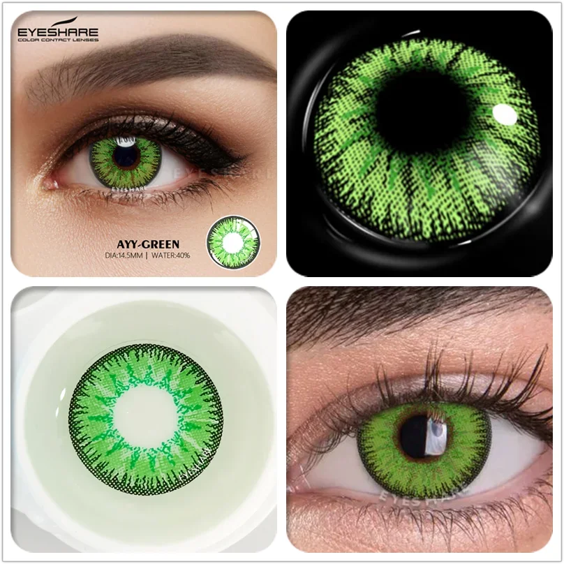 EYESHARE 1 Pair Cosplay Contact Lenses Beautiful Pupil Eye Cosmetic Colorful Contact Lenses Halloween Yearly Eyes Contact Lens