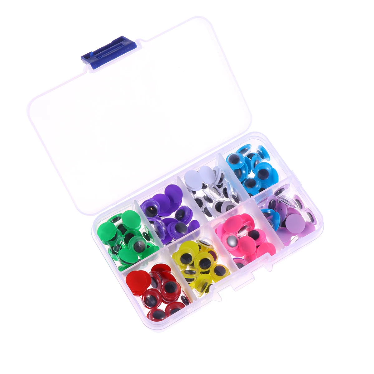 

160pcs 10Mm Wiggly Eyes Diy Accessories For Sewing Crafts Kids Education Wiggle Googly Eyes Decorative Decorations Storage Box