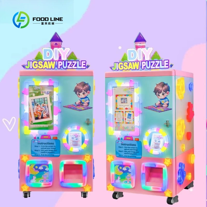 Customizable Carnival Jigsaw Puzzle Vending Machine - Festival Themed Automatic Retail Equipment for Amusement Park
