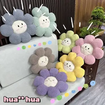 Korejské květinové dekorační polštáře, polštářky, slunce s úsměvem na tváři, pohovka, auto, opěradlo, dekorativní krásná podlahová rohož, kancelářská židle 8 nejlepší prodej Korejský podlahový polštář - №4