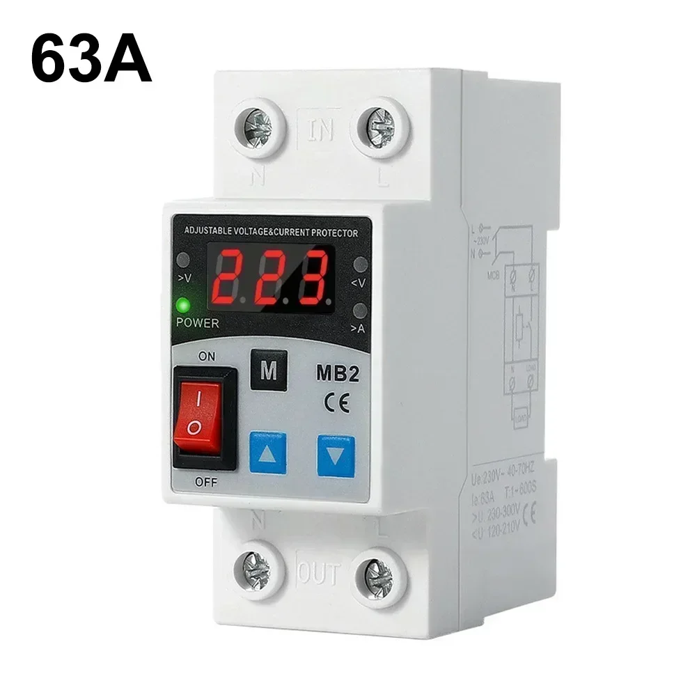 Reliable 220V Current Limiting Protector Featuring Delay Protection 1~999S Compact Design and Multi Environment Monitoring