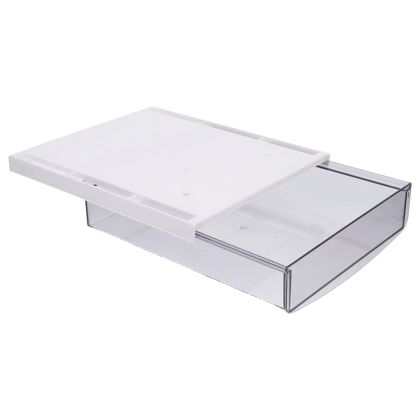 

Self Adhesive Under Desk Storage Box Transparent Hidden Slide Out Drawer for Office Desk Stationery Organizer Drawer Storage Box