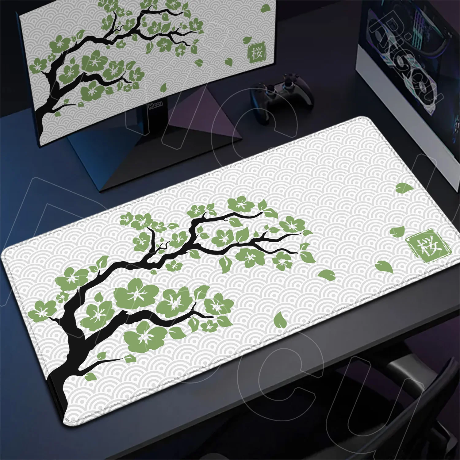 Japanese Sakura Mousepad XXL White & Red Laptops Gaming Table Mat Cherry Blossom Mouse Pad Anime Office Carpet PC Gamer Keyboard