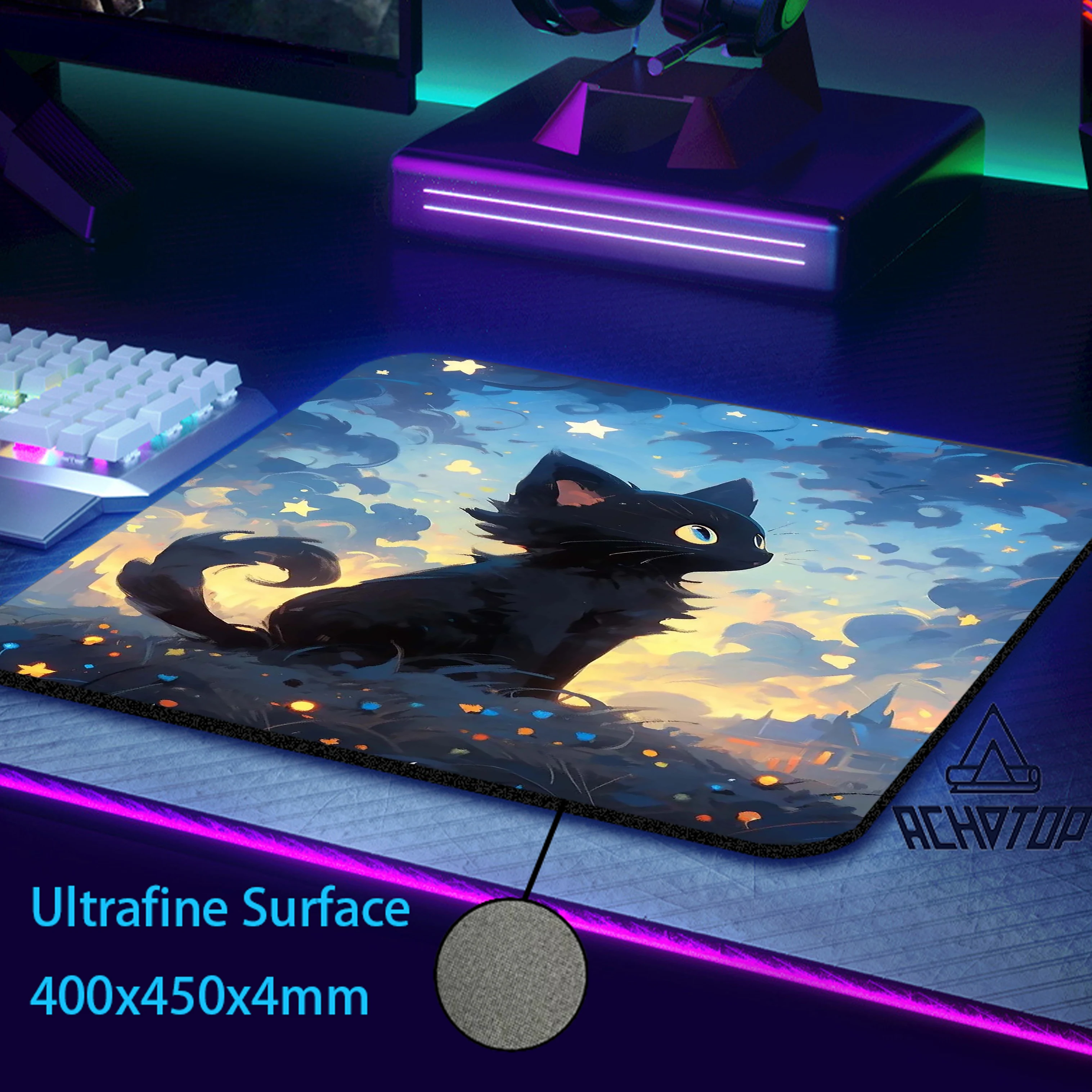 

Game Professional Premium Anime Cat Control Mouse Mat 45x40 E-Sports Gaming Mouse Pad Gamer Balance Ultrafine Surface Mousepad