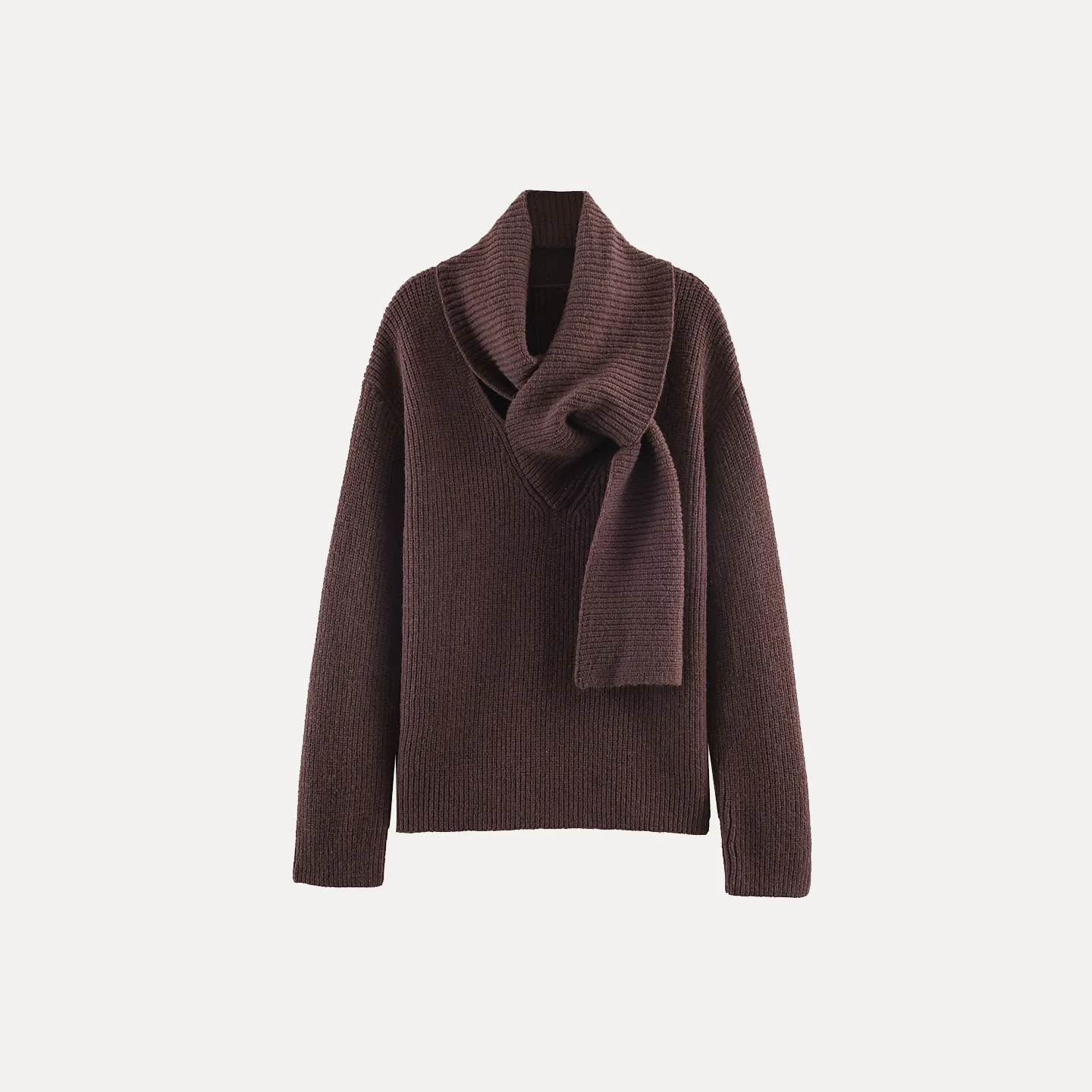 

Faionable Knitted Scarf Ne Cover Women's Long Sve Stripe Pattern European Sle Z Winter 2025 Simple Versatile Pe...