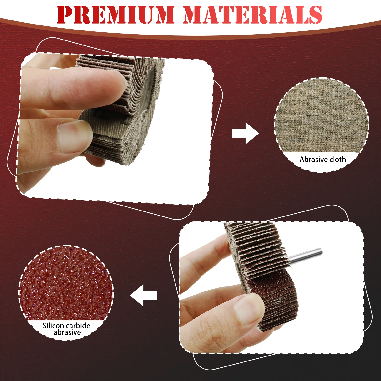 20 قطعة مجموعة رفرف الرملي مع 6 مللي متر عرقوب طحن عجلة رئيس ساندر أدوات جلخ الصنفرة إزالة الصدأ لأدوات دريمل الدوارة #4