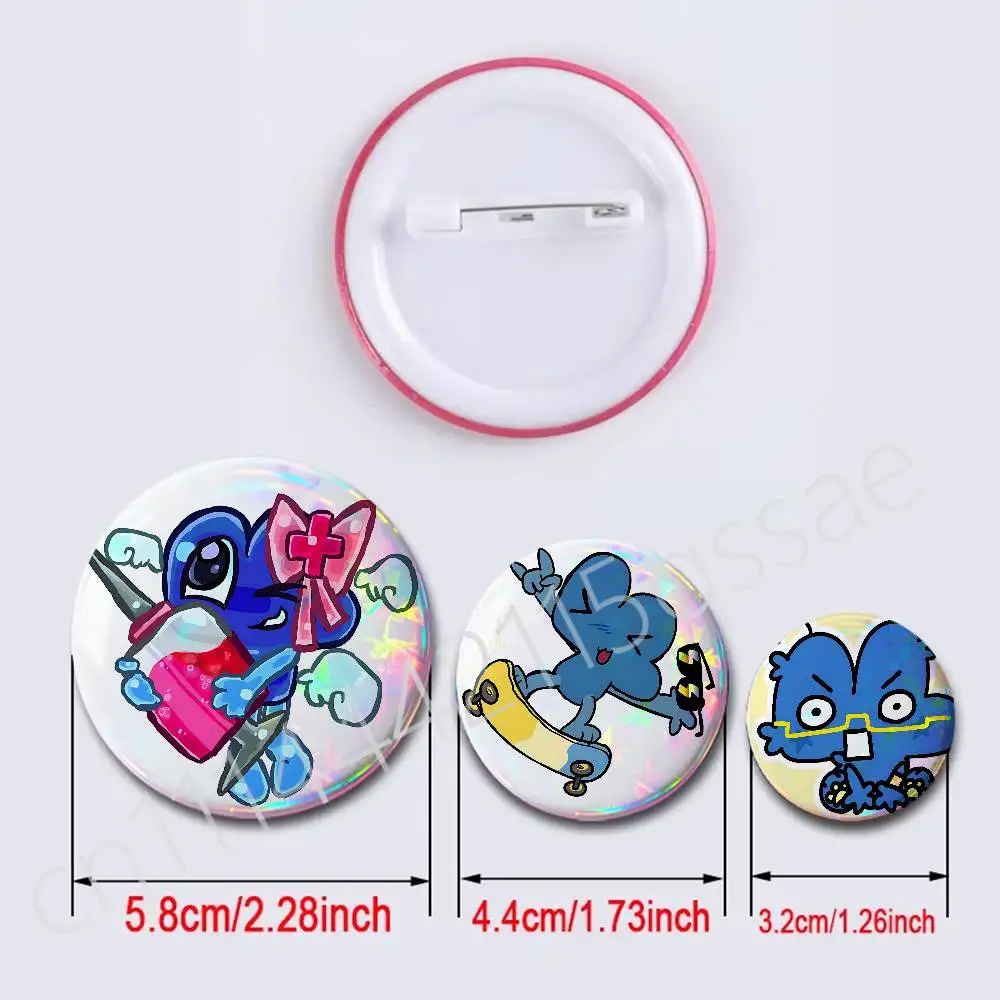 FOR BFDI Four Brooches Cute Cartoon Badge Jacket Jeans Lapel Pin Gift Accessorie