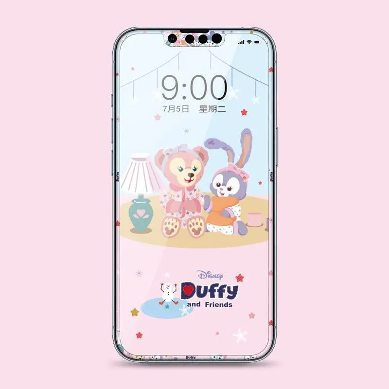 Sanrios Hello Kitty My Melody กระจกนิรภัยน่ารักดัฟฟี่ Stellalou สำหรับ Iphone14 13 Pro Max ฟิล์มขอบนุ่มของขวัญ