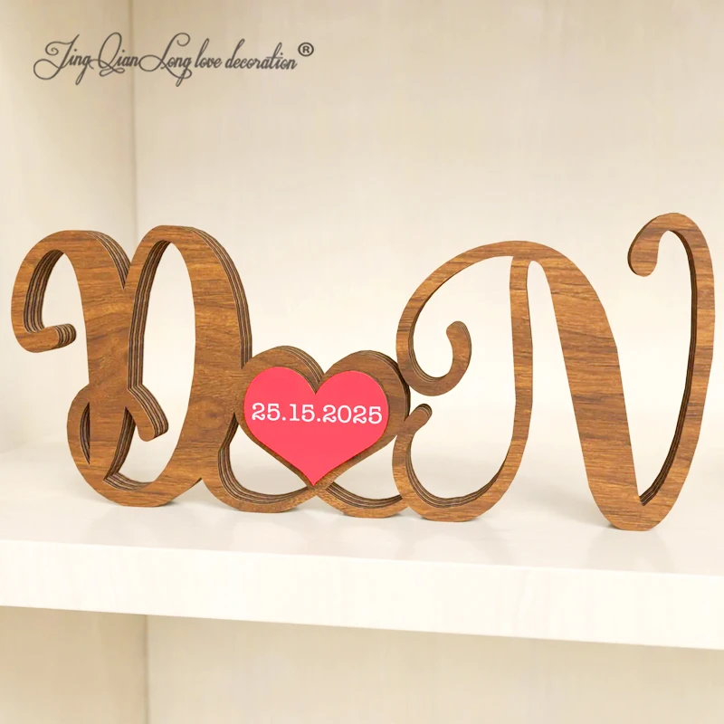 Personalized Couples Initials Sign With Hearts, Couples Custom Wood Sign, Valentine Home Decor, Valentines Gift, Gift For Him He